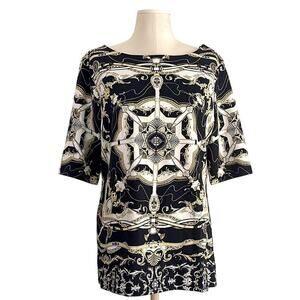 NWT Charter Brand Club Black Gold Chaim Print | Size XL